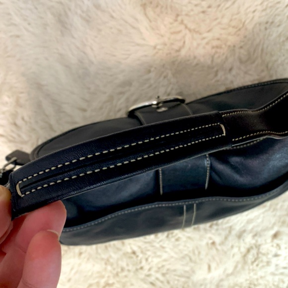 Vintage Coach Soho Flap Shoulder Bag Black 9248 Y2K - Picture 5 of 15